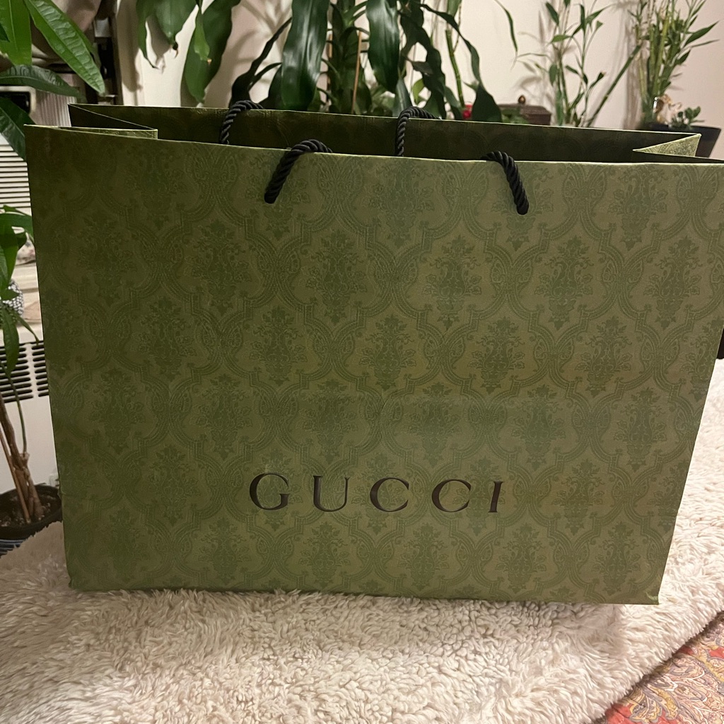 Authentic Gucci Shopping Paper Tote Bag